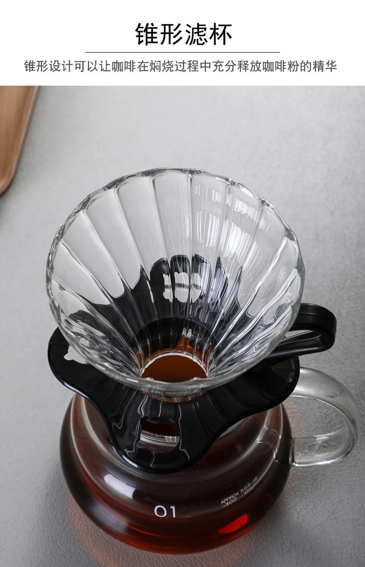 Cafetera de Vidrio Resistente al Calor con Tapa – 360 ml / 600 ml / 800 ml | Tetera Transparente para Café o Té