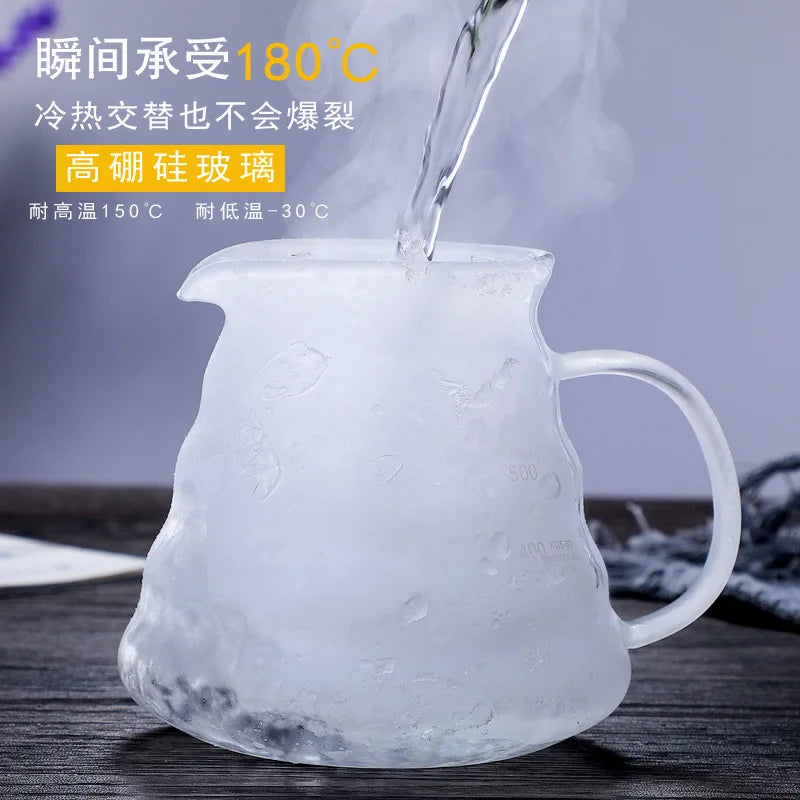 Cafetera de Vidrio Resistente al Calor con Tapa – 360 ml / 600 ml / 800 ml | Tetera Transparente para Café o Té