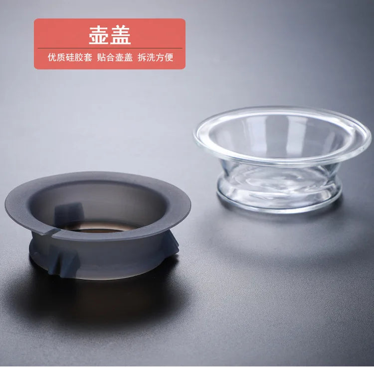 Cafetera de Vidrio Resistente al Calor con Tapa – 360 ml / 600 ml / 800 ml | Tetera Transparente para Café o Té